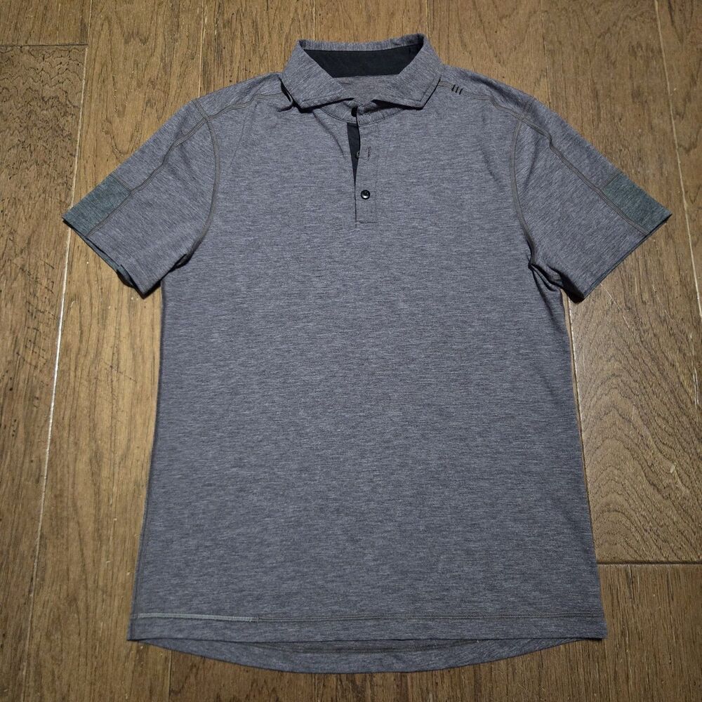 Lululemon Polo Shirt Men M Purple Lightweight Evolution Performance Stretch